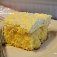 Pineapple Dream Cake with Pineapple Cream Cheese Topping