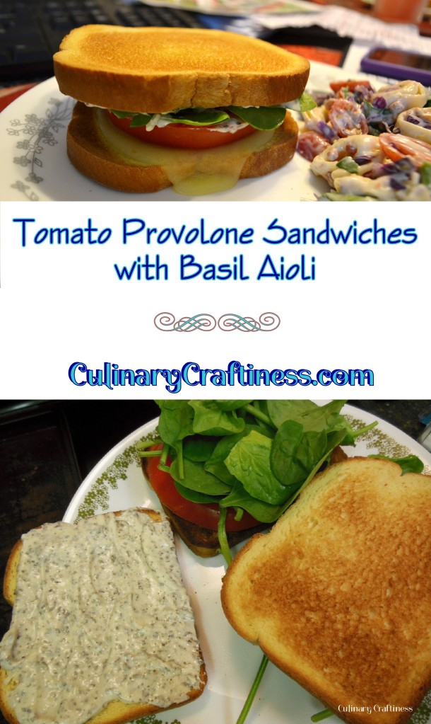 Toasted Tomato and Provolone Sandwiches with Basil Aioli | Culinary Craftiness